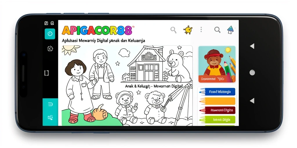 Antarmuka APIGACOR88 yang ramah anak saat mewarnai.