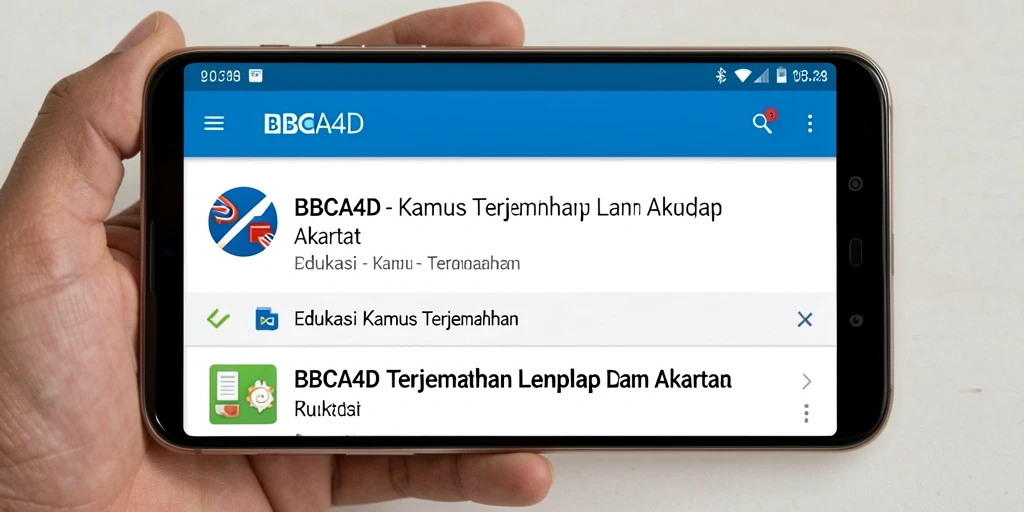 Tampilan antarmuka pengguna BBCA4D yang intuitif dan sederhana.