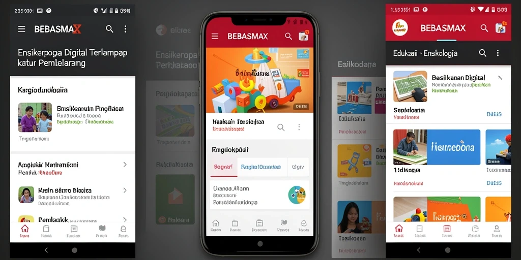 Antarmuka aplikasi BEBASMAX yang informatif dan mudah digunakan.