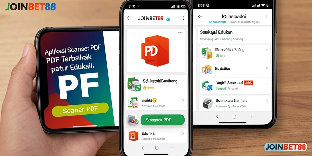 Tampilan antarmuka JOINBET88 yang sederhana dan efektif untuk Scanner PDF.