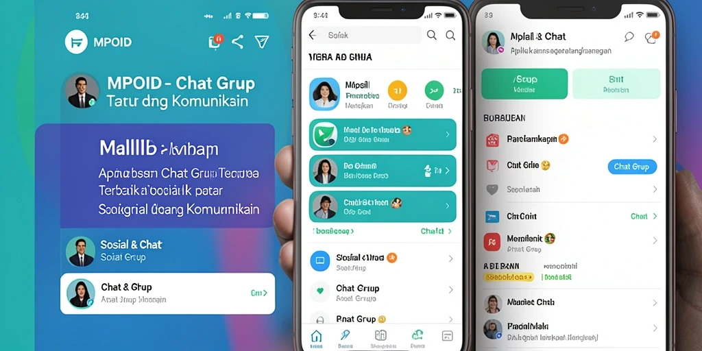 Tampilan antarmuka MPOID dalam fungsi Chat Grup yang menarik.