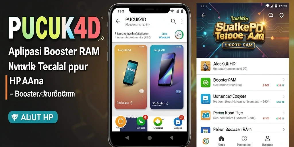Tampilan antarmuka PUCUK4D yang sederhana dan fungsional untuk Booster RAM.