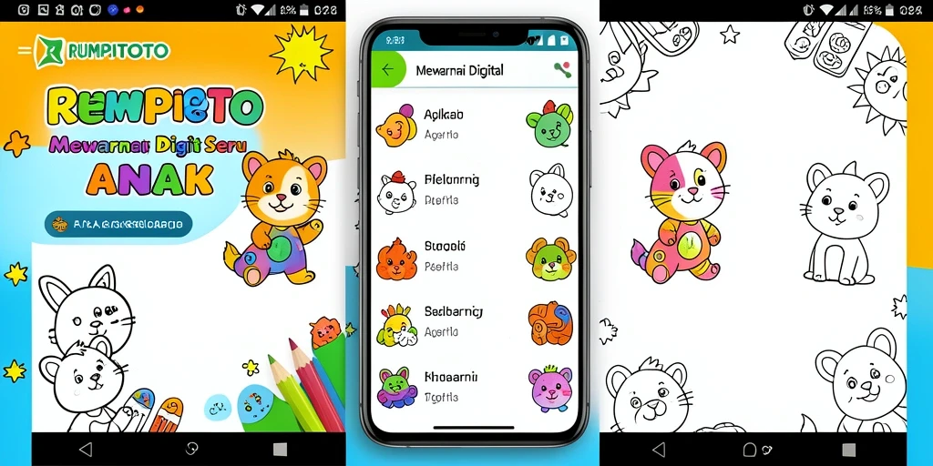 Antarmuka pengguna RUMPITOTO untuk mewarnai gambar dengan mudah.