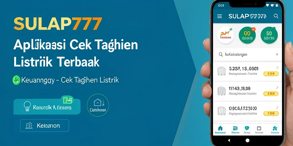 Antarmuka SULAP777 menampilkan informasi cek tagihan listrik dengan jelas dan mudah.