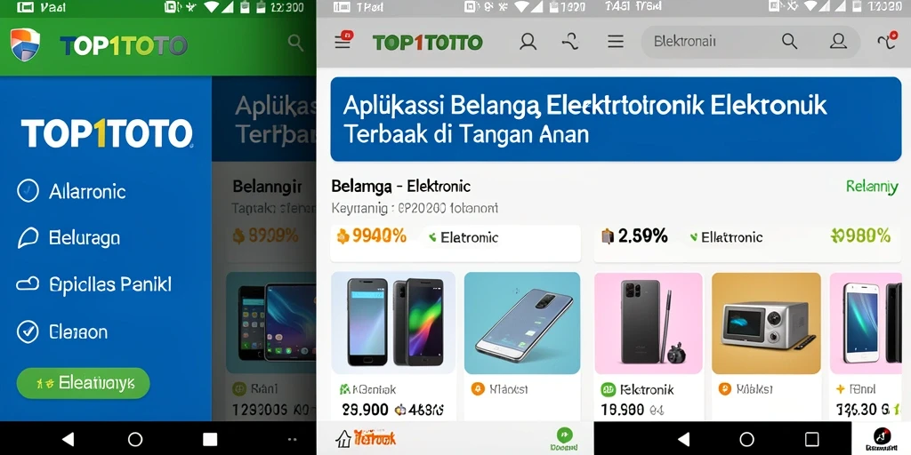 Antarmuka aplikasi TOP1TOTO yang sederhana dan mudah navigasi.