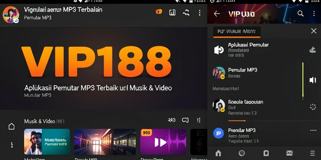 Antarmuka VIP188 yang menarik dan mudah digunakan untuk Pemutar MP3.